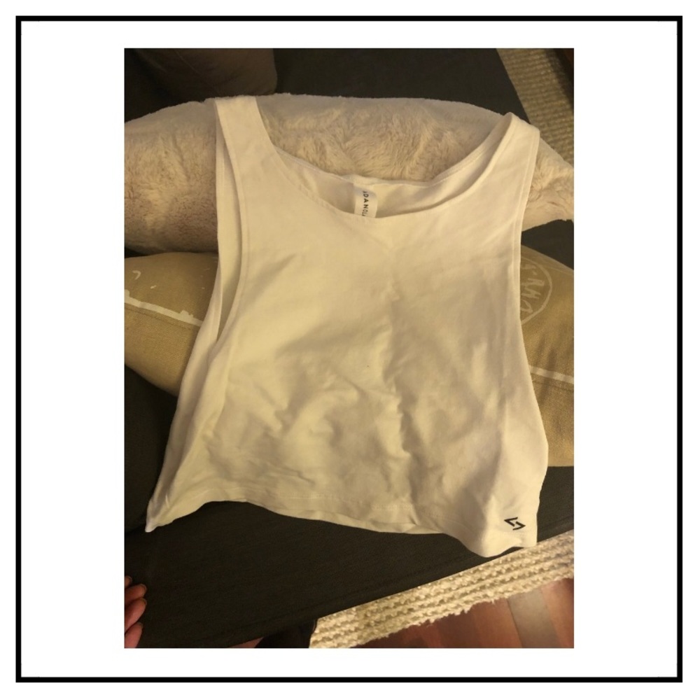Adanola White High Neck Crop Top - XS